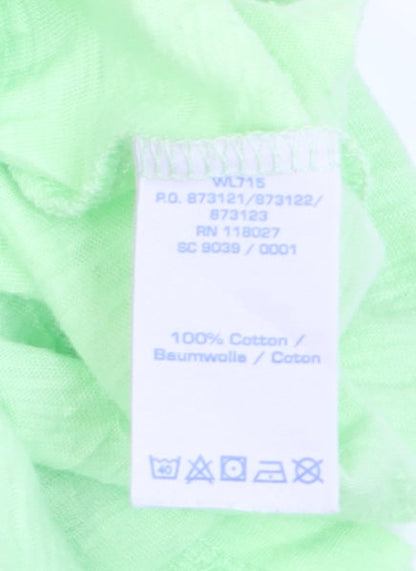 Boden Women's Green Cotton V-Neck T-Shirt Size 12