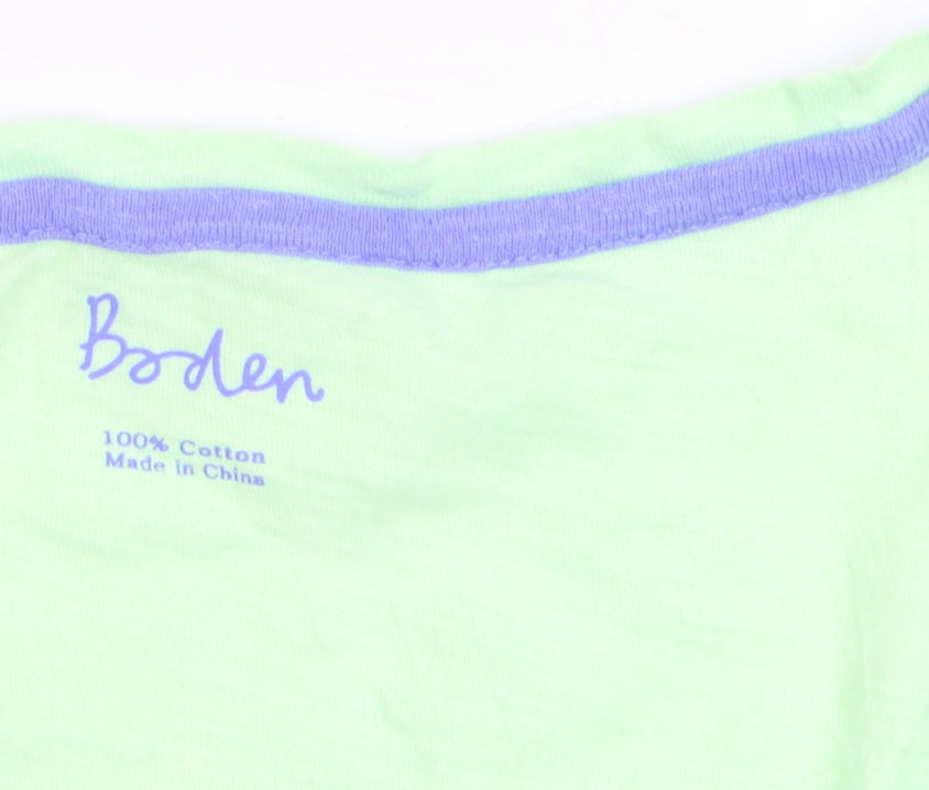 Boden Women's Green Cotton V-Neck T-Shirt Size 12