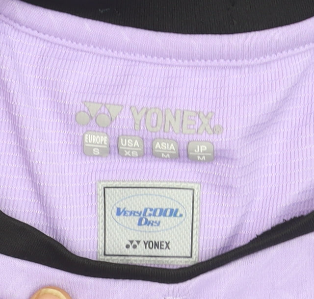 Yonex Women Purple S Moisture Wicking Sports T-Shirt