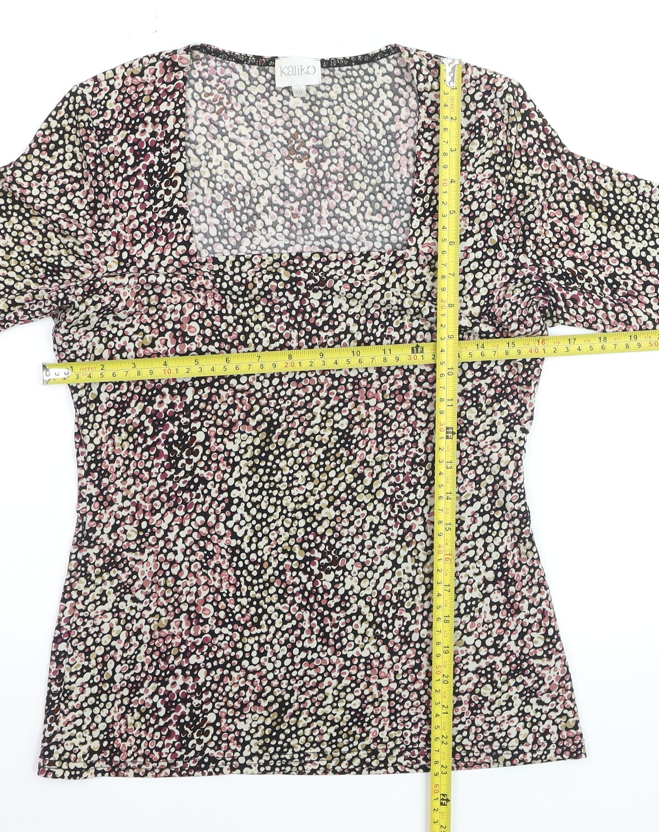 Kaliko Women’s Multicoloured Size 10 Tunic Blouse 3/4 Sleeve