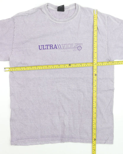 Urban Outfitters Men's Purple Ultra Violet Graphic T-Shirt Size S