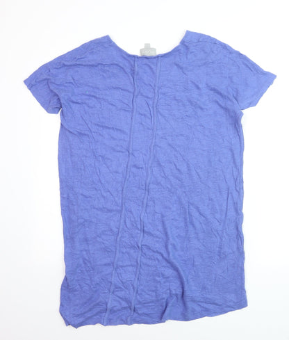 Pure Collection Womens Purple Cotton Jersey T-Shirt UK 14