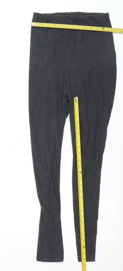 JoJo Maman Bébé Women Grey Maternity Ankle Stretch Leggings Size S