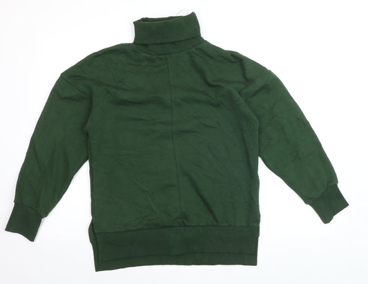 Marks and Spencer Women’s Green Roll Neck Long Sleeve Pullover Sweatshirt Size 8