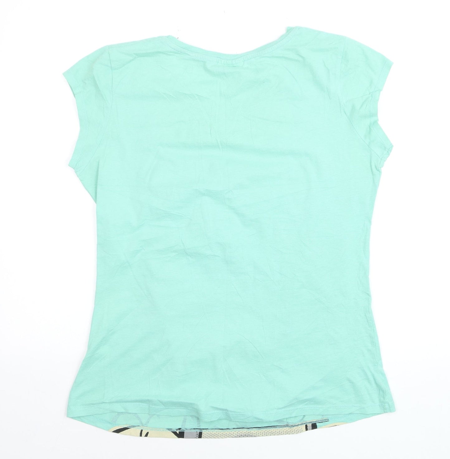 Tom and Jerry Women's Green Cotton T-Shirt Size 18 Casual