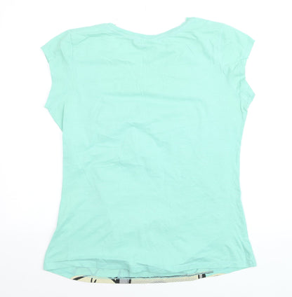Tom and Jerry Women's Green Cotton T-Shirt Size 18 Casual