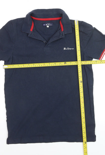 Ben Sherman Teens Navy Blue Cotton Polo Shirt Size 14-15