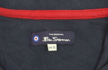 Ben Sherman Teens Navy Blue Cotton Polo Shirt Size 14-15