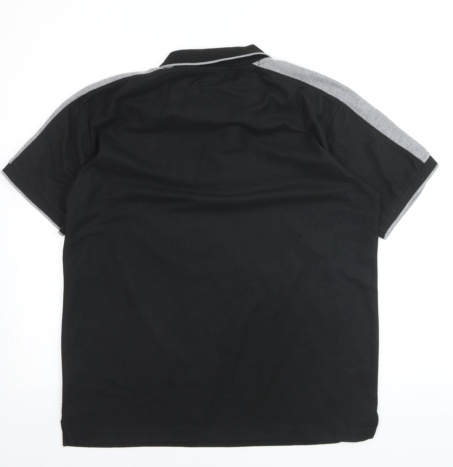 Charles Norton Men's Black Short Sleeve Polo Shirt Size M 100% Polyester