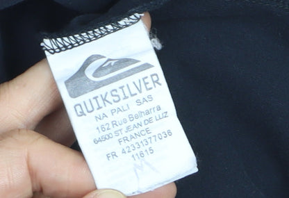Quiksilver Men's Black Long Sleeve Graphic Cotton Top M