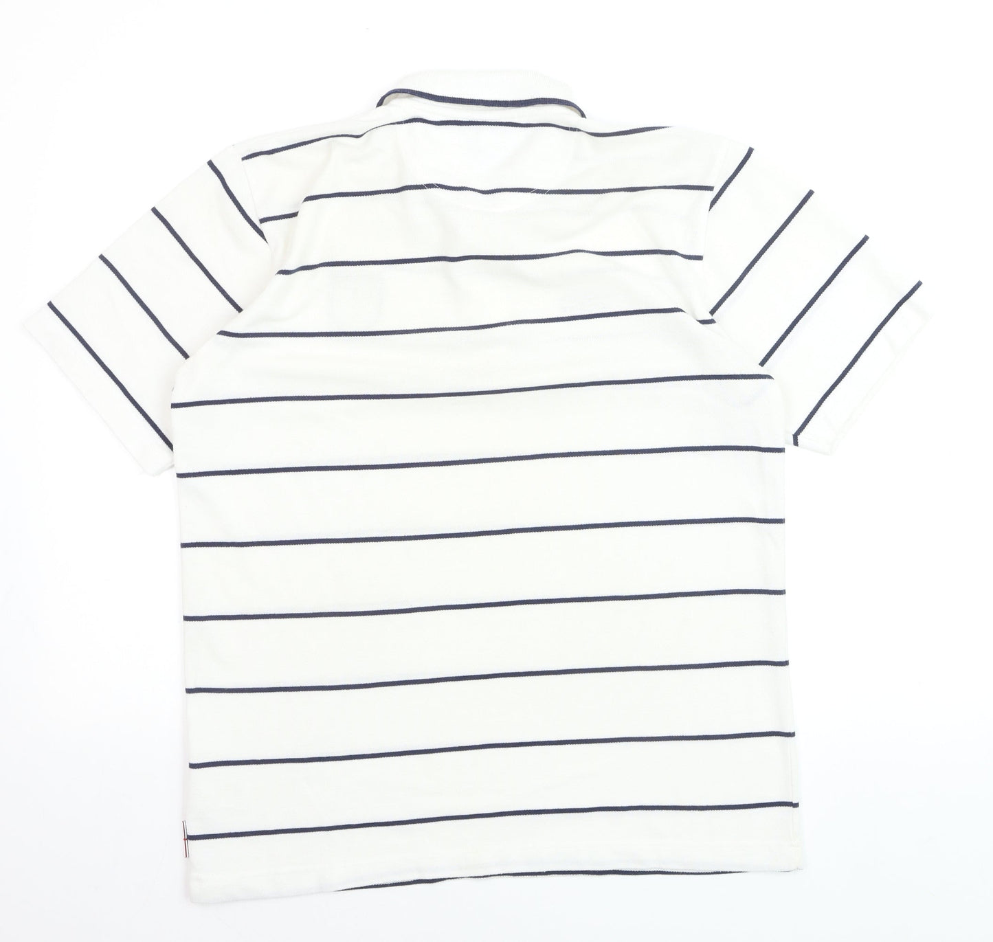 Umbro England Men's White Striped Polo Shirt Size M