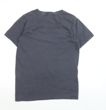 Jam Industries Men's Grey Cotton Crew Neck Short Sleeve T-Shirt S