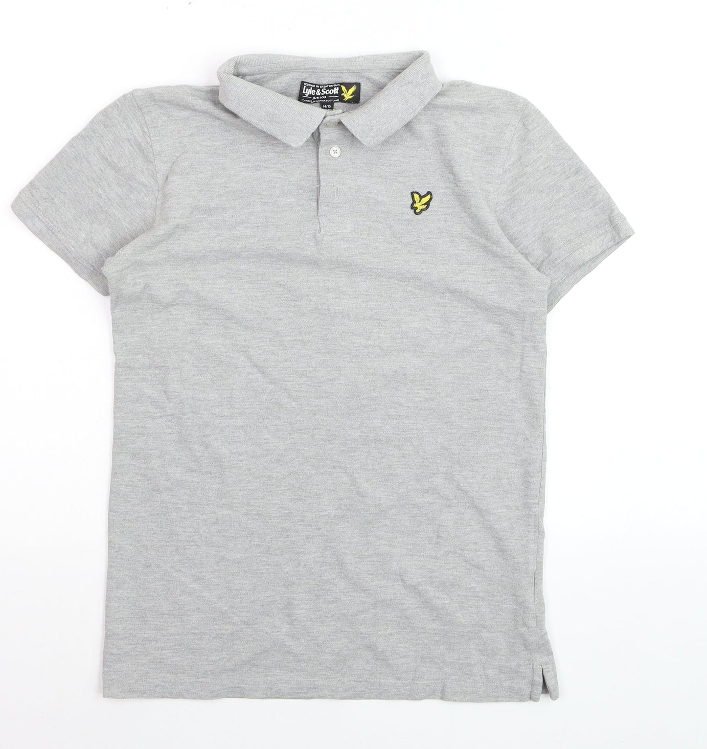 Lyle & Scott Junior Grey Short Sleeve Polo Shirt 14-15 Years