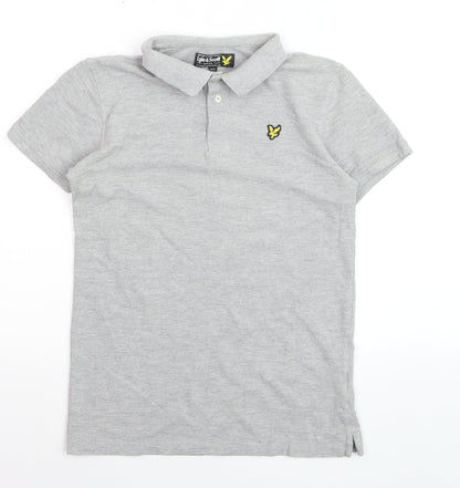 Lyle & Scott Junior Grey Short Sleeve Polo Shirt 14-15 Years