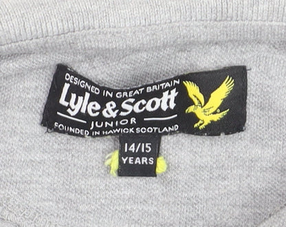 Lyle & Scott Junior Grey Short Sleeve Polo Shirt 14-15 Years