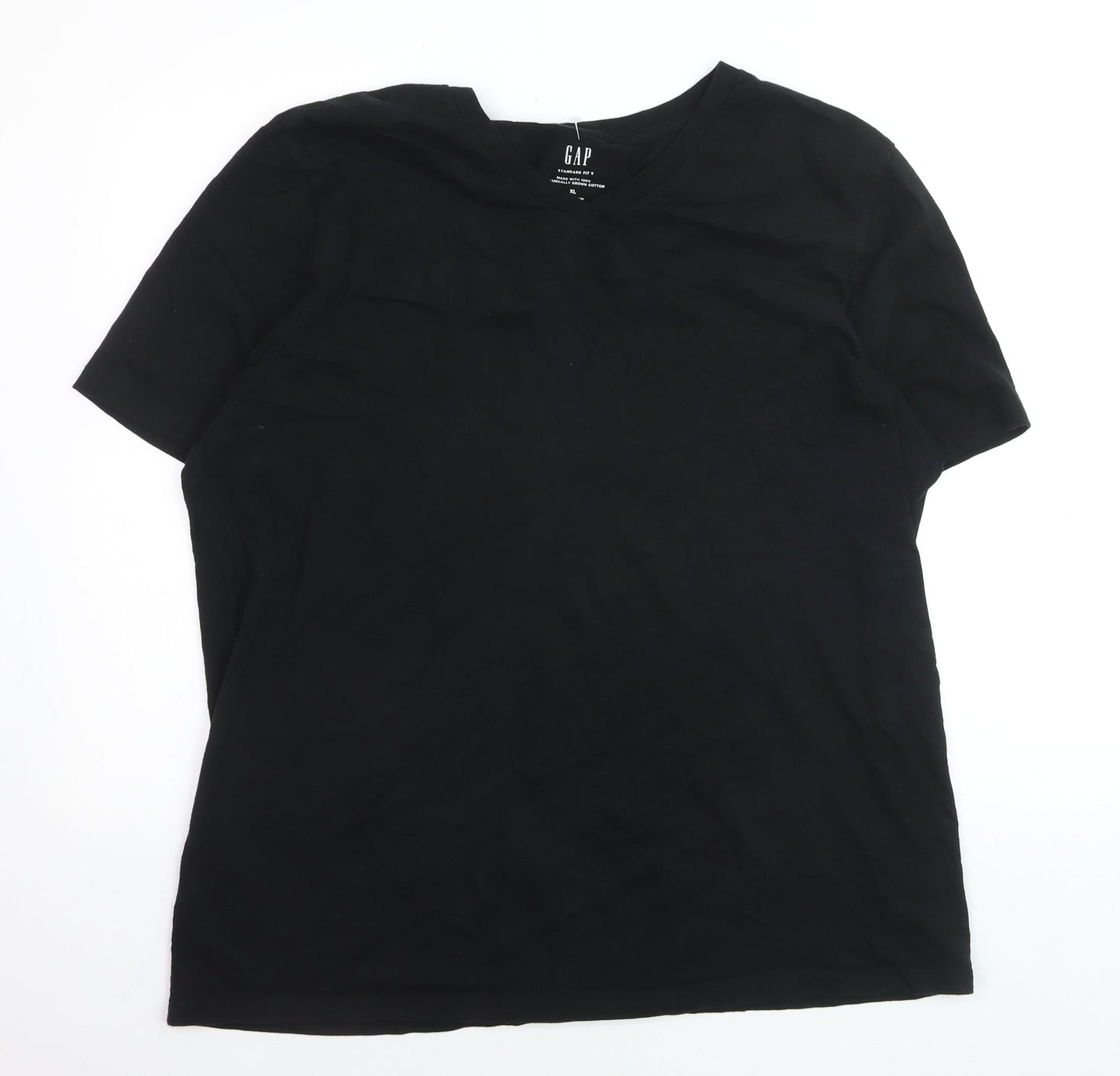 GAP Men's Black XL V-Neck Classic Cotton T-Shirt