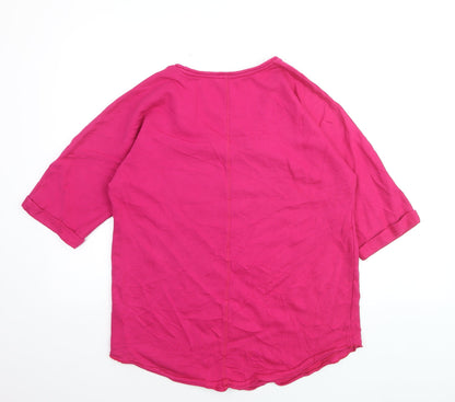 Marks and Spencer Per Una Women's Pink Cotton Tunic Blouse Size 10