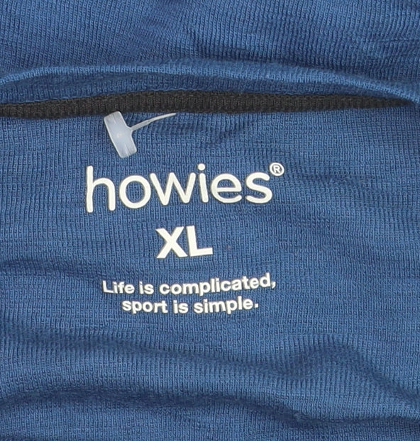 Howies Men's Blue Merino Wool Crew Neck T-Shirt XL