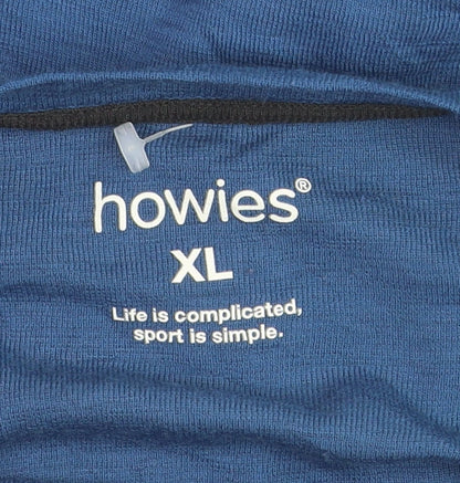 Howies Men's Blue Merino Wool Crew Neck T-Shirt XL