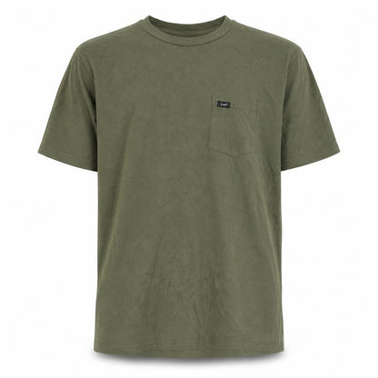 Lee Men's Green Regular Fit Cotton T-Shirt Size L