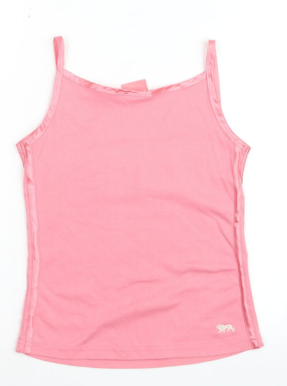 Lonsdale Women's Pink Scoop Neck Camisole Tank Top Size 8