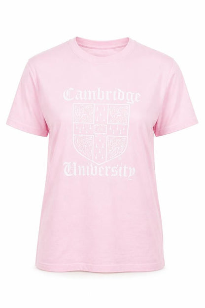 Giles & Co. Women’s Pink Cambridge University Cotton T-Shirt S