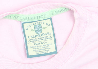 Giles & Co. Women’s Pink Cambridge University Cotton T-Shirt S