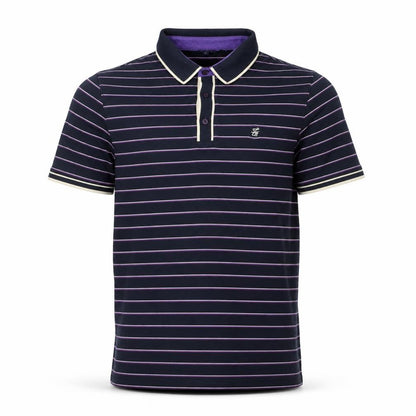 Ted Baker Men's Blue Striped Polo Shirt Size L Cotton Blend