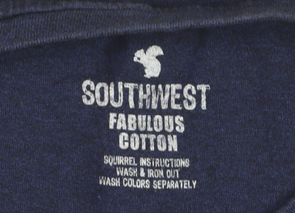Southwest Hossegor Men's Blue Cotton Graphic T-Shirt Size L