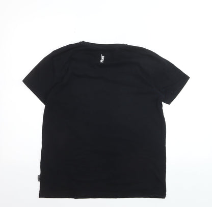 Huel Men's Black Cotton Stretch Crew Neck T-Shirt Size M