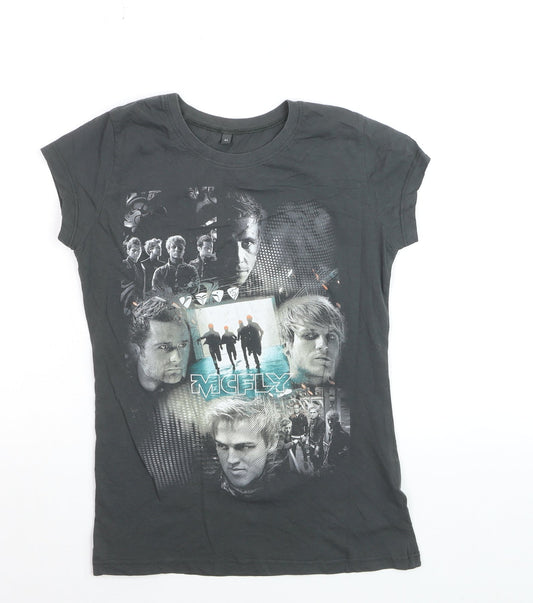Continental Women's Black McFly Graphic Short Sleeve Cotton T-Shirt M