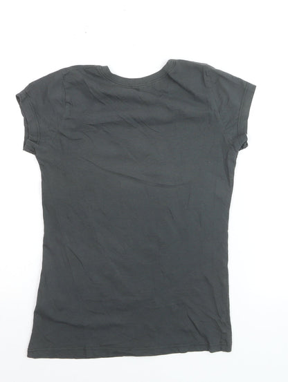 Continental Women's Black McFly Graphic Short Sleeve Cotton T-Shirt M
