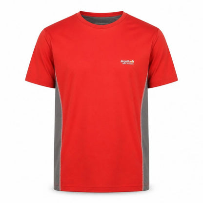 Regatta Men's Red Grey Adventure Tech Outdoor Short Sleeve T-Shirt S
