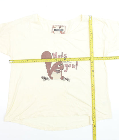 Marks and Spencer Women’s Ivory Funny Animal Nightshirt UK 14