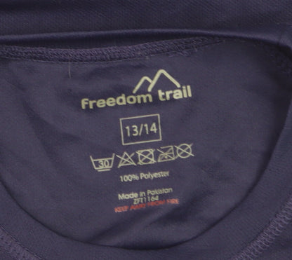 Freedom Trail Boys Blue Short Sleeve Active T-Shirt 13-14 Years