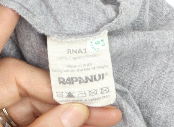Rapanui Men's Grey Whale Graphic T-Shirt Size M Organic Cotton