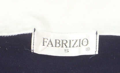Fabrizio Women's Blue Collared Henley Long Sleeve Jumper Size S