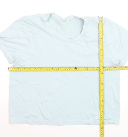 Harmony & Balance Women's Blue Cotton Stretch T-Shirt Size L