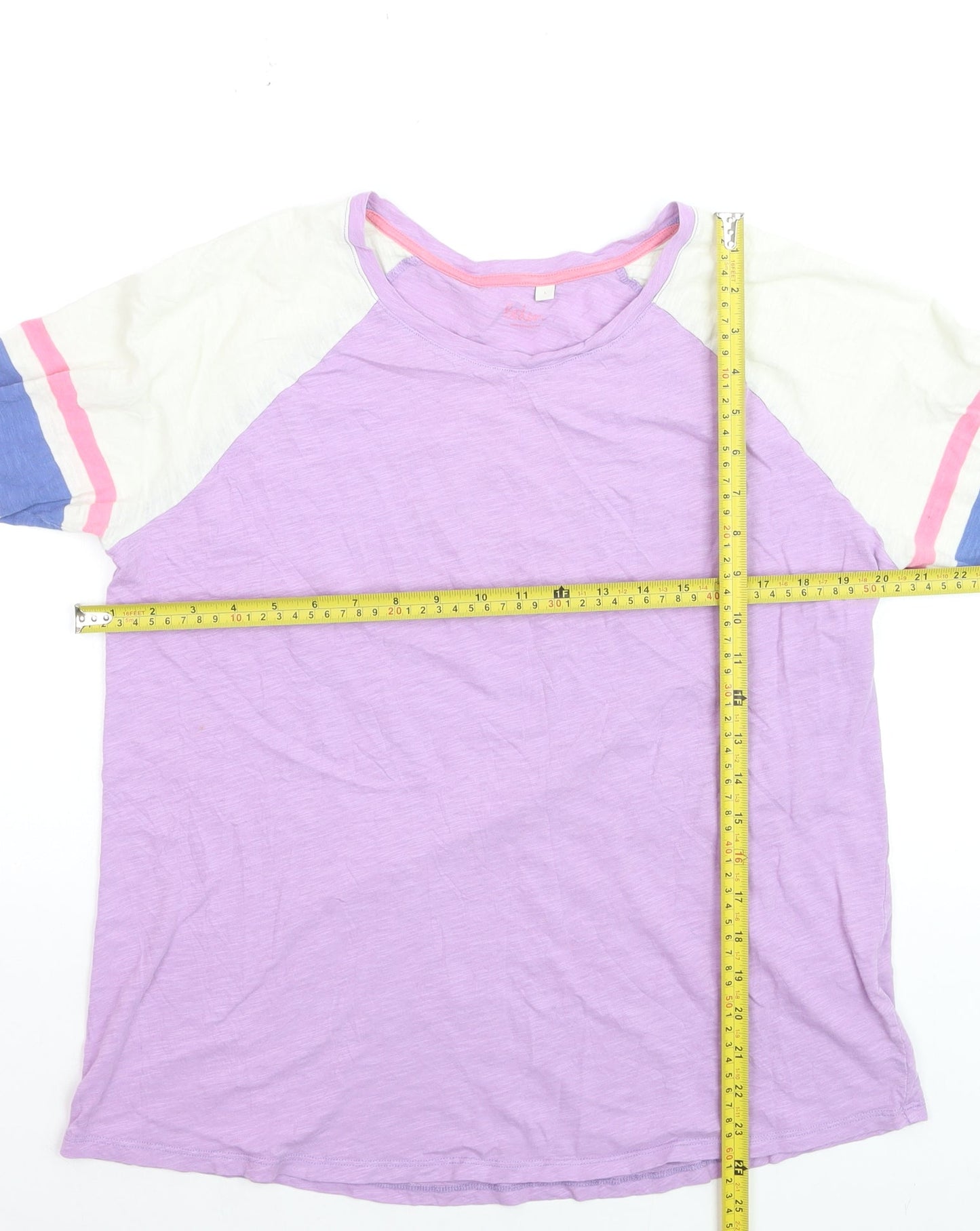 Boden Women’s Multicoloured Long Sleeve Cotton Raglan T-Shirt Size L