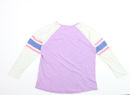 Boden Women’s Multicoloured Long Sleeve Cotton Raglan T-Shirt Size L