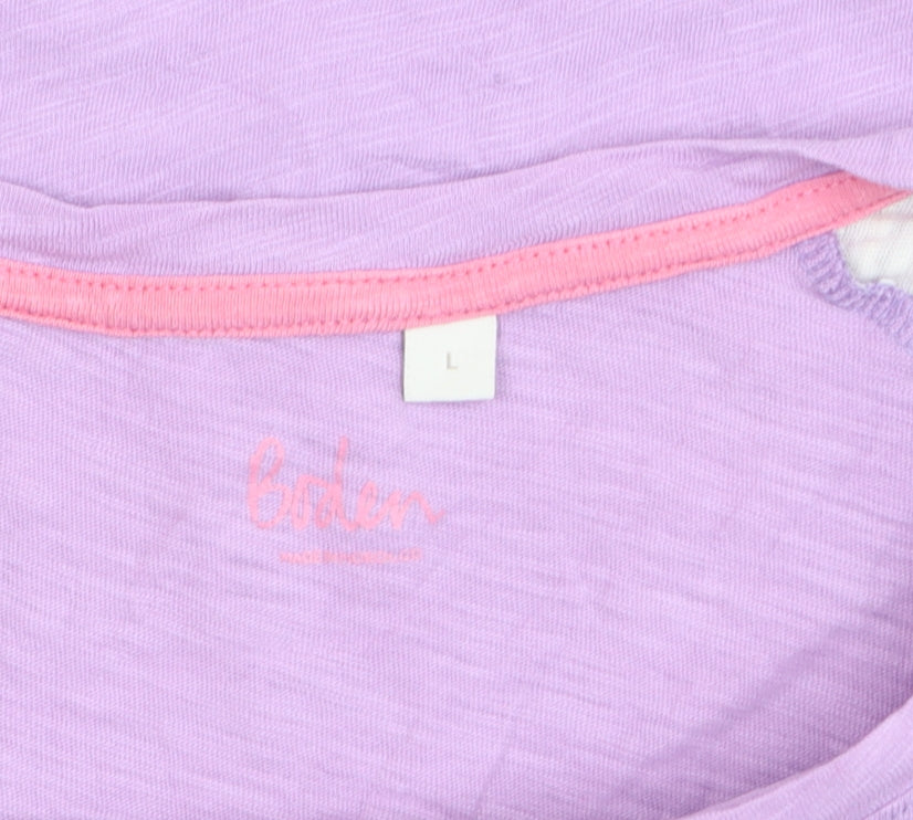 Boden Women’s Multicoloured Long Sleeve Cotton Raglan T-Shirt Size L