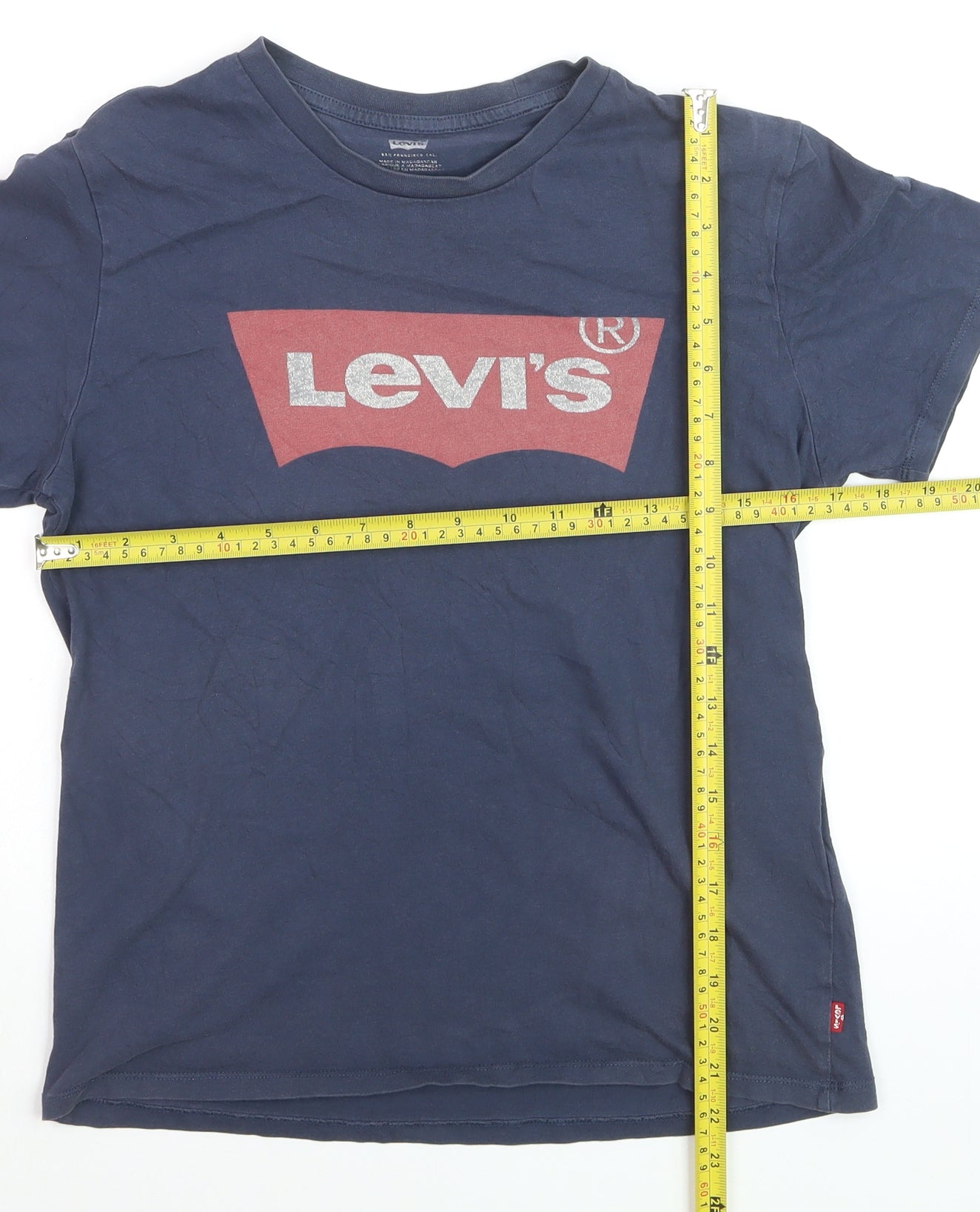 Levi's Men's Blue Graphic Logo Regular Fit Cotton T-Shirt M