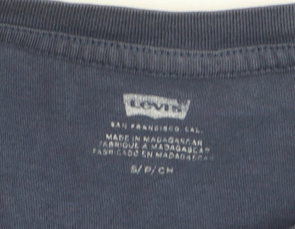 Levi's Men's Blue Graphic Logo Regular Fit Cotton T-Shirt M