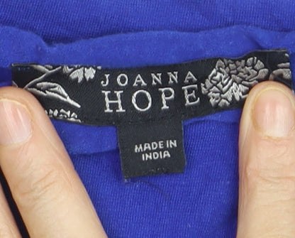 Joanna Hope Women's Blue Cotton 3/4 Sleeve Plus Size 22 Blouse