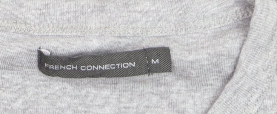 French Connection Men's Grey Crew Neck Cotton T-Shirt M