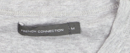French Connection Men's Grey Crew Neck Cotton T-Shirt M