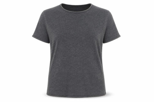 Laura Ashley Women's Grey Cotton Short Sleeve T-Shirt Size 18