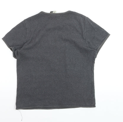 Laura Ashley Women's Grey Cotton Short Sleeve T-Shirt Size 18