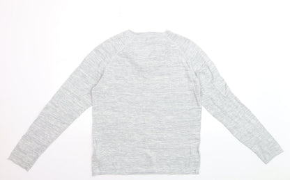 500/Denim Maison Cirqcent Men's Grey Henley Long Sleeve Top M
