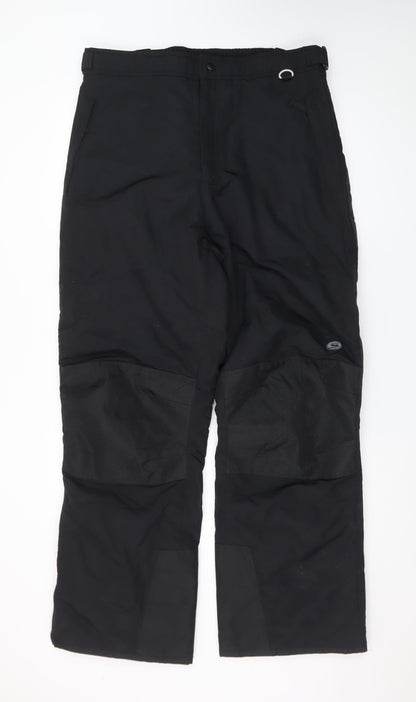 Slalom Men’s Black L Snow Pants Waterproof Winter Ski Trousers